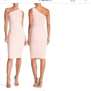 One Shoulder Body Con MIDI Dress